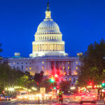 The United States Capitol building in Washington DC;